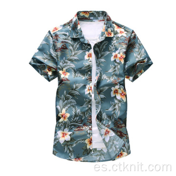 camisa navideña estampada para hombre